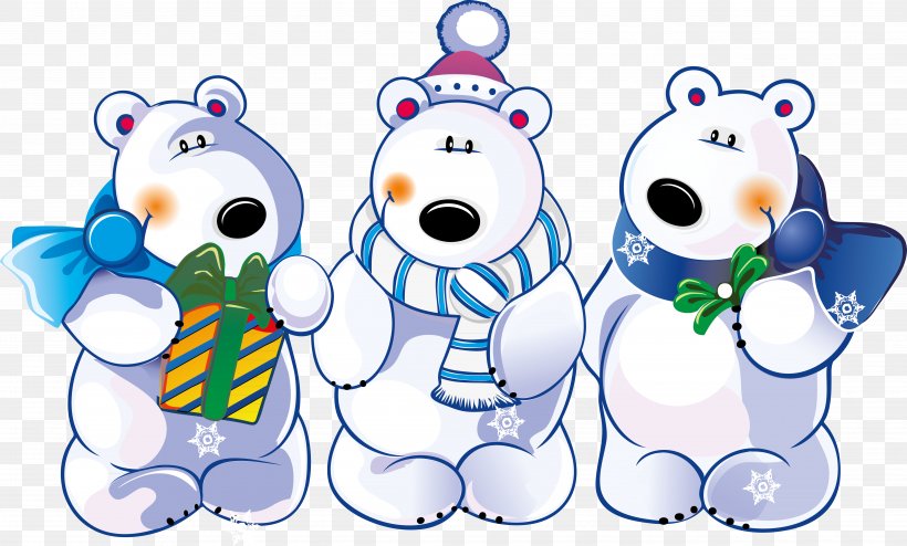 Polar Bear Christmas Clip Art, PNG, 5165x3112px, Watercolor, Cartoon, Flower, Frame, Heart Download Free
