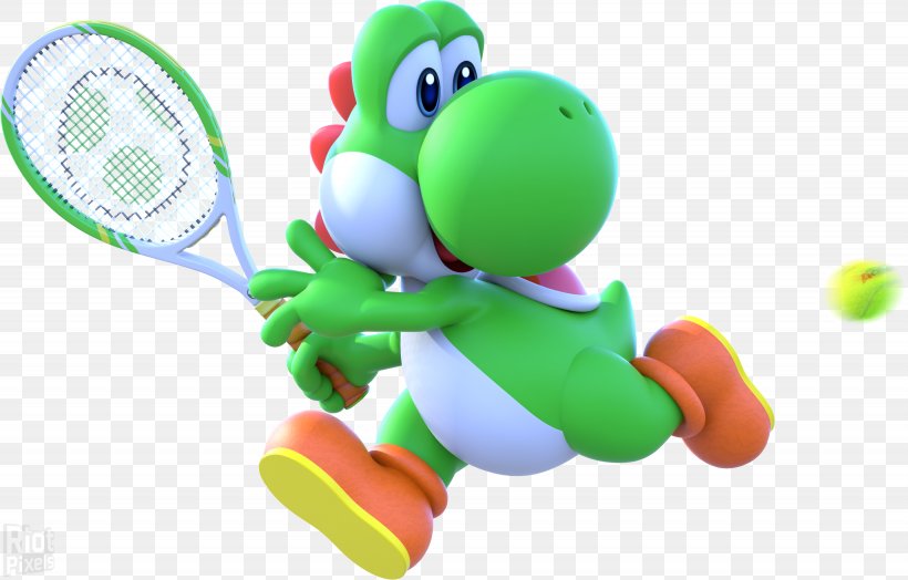 Yoshi Mario Tennis Aces Mario Tennis: Ultra Smash Mario Tennis Open, PNG, 2870x1835px, Yoshi, Baby Toys, Green, Mario, Mario Series Download Free
