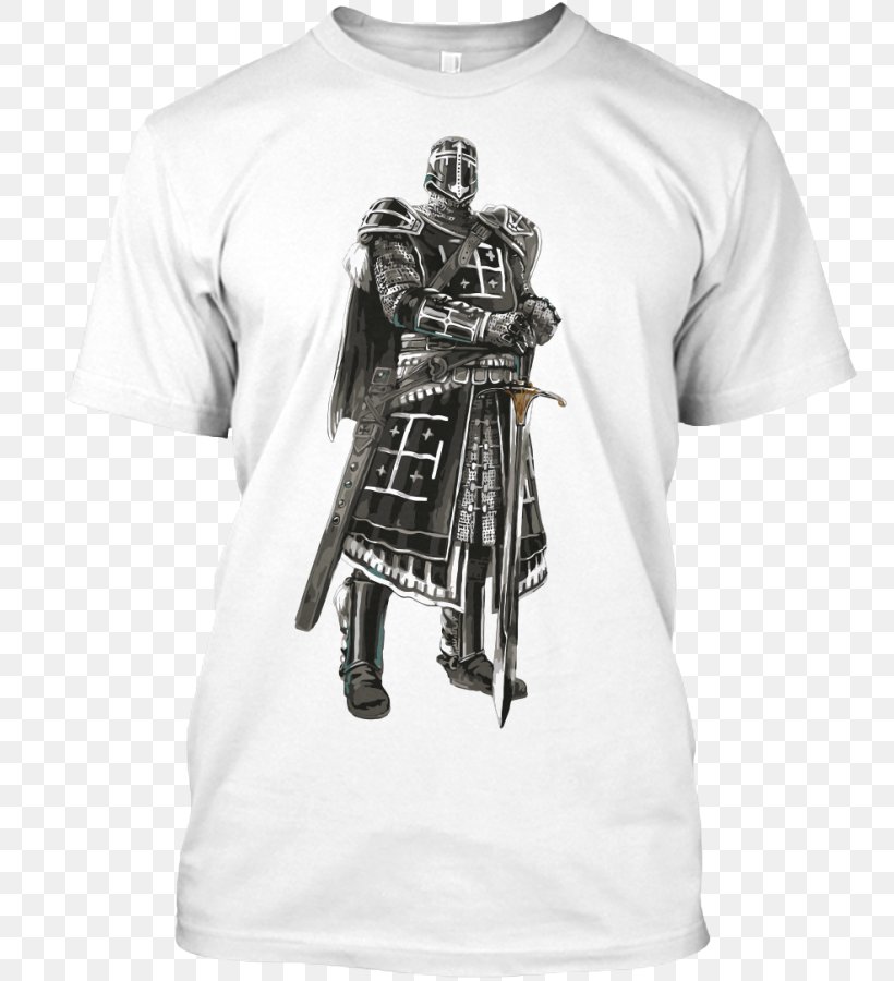 T-shirt Crusades Knights Templar, PNG, 756x900px, Tshirt, Active Shirt, Black, Brand, Clothing Download Free