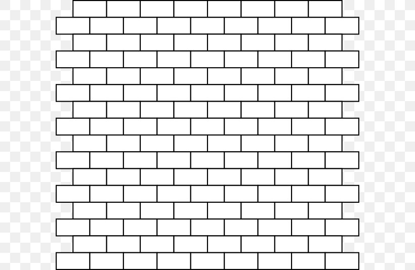 Brick White Wall Clip Art, PNG, 600x534px, Brick, Area, Black, Black And White, Brickwork Download Free