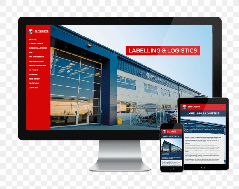 Smylie Ltd Logistics Advertising Responsive Web Design Computer Monitors, PNG, 960x760px, Logistics, Advertising, Brand, Brochure, Business Download Free