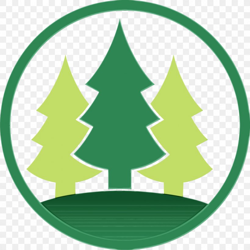 Christmas Tree, PNG, 1000x1000px, Watercolor, Christmas Tree, Colorado Spruce, Emblem, Green Download Free