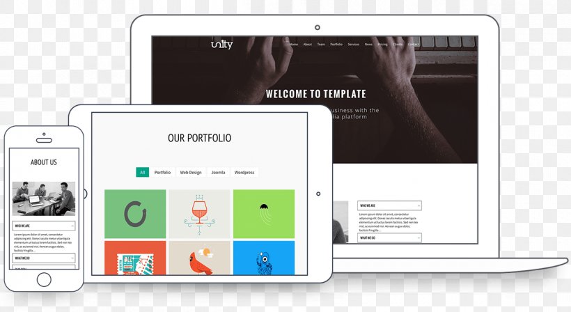 Responsive Web Design Web Template System Joomla WordPress, PNG, 1200x656px, Responsive Web Design, Brand, Communication, Curriculum Vitae, Electronics Download Free