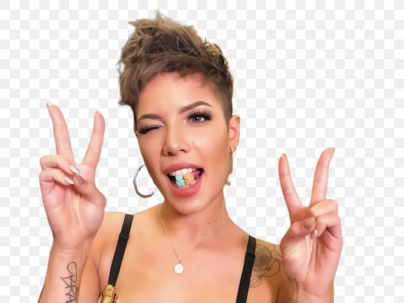 Cartoon Microphone, PNG, 2308x1732px, Halsey, Ear, Face, Facial Expression, Finger Download Free