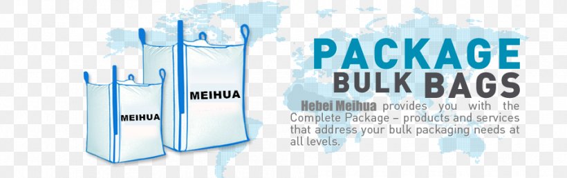 Flexible Intermediate Bulk Container Cement Polypropylene Bag Resin, PNG, 950x300px, Cement, Bag, Blue, Brand, Bulk Cargo Download Free
