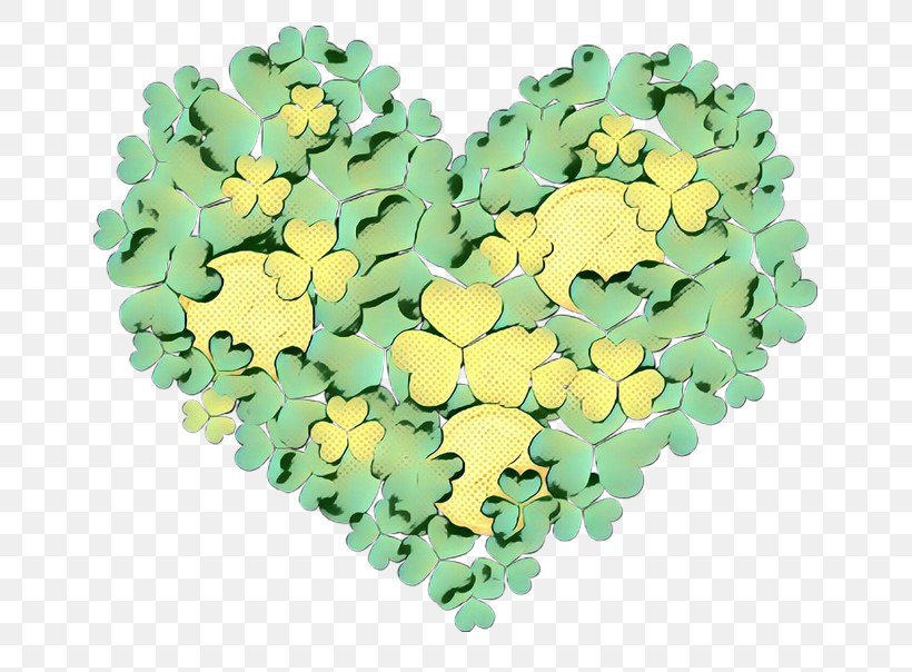 Green Yellow Leaf Heart Plant, PNG, 691x604px, Pop Art, Flower, Green, Heart, Leaf Download Free