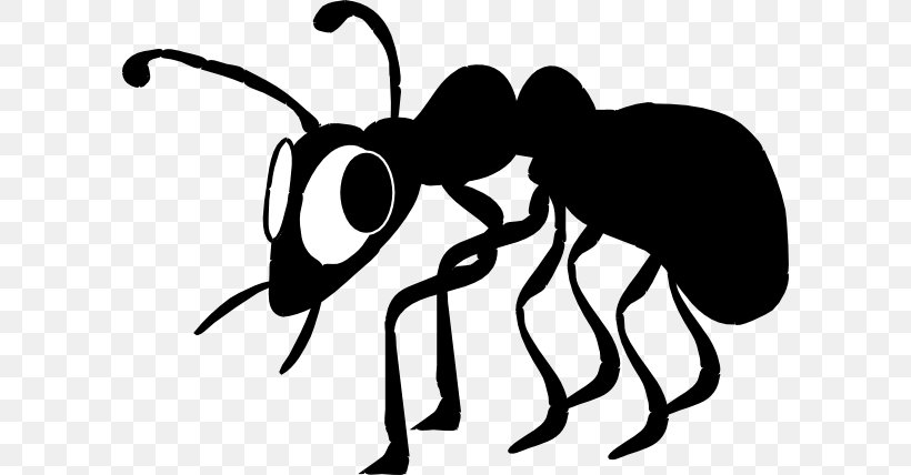 Ant Clip Art, PNG, 600x428px, Ant, Animation, Art, Artwork, Black And White Download Free