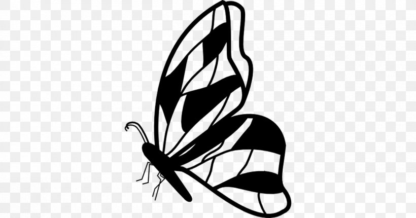 Butterfly Drawing Clip Art, PNG, 1200x630px, Butterfly, Animal, Arm, Arthropod, Black And White Download Free