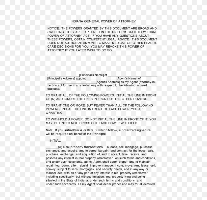 Power Of Attorney Form Free Revocation Law, PNG, 612x792px, Power Of Attorney, Area, Attorneyinfact, Document, Form Download Free