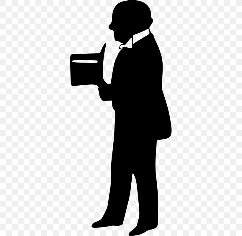 Silhouette Clip Art, PNG, 345x800px, Silhouette, Black And White, Drawing, Gentleman, Headgear Download Free