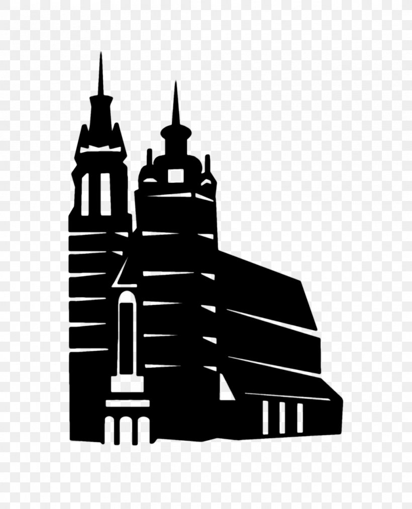 St. Mary's Basilica, Kraków Church Clip Art, PNG, 1036x1280px, Church, Black And White, Christian Church, Computer Font, Image File Formats Download Free
