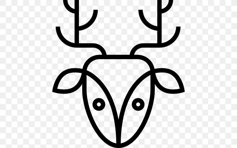 Clip Art, PNG, 512x512px, Deer, Antler, Black And White, Head, Line Art Download Free