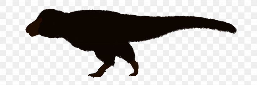 Silhouette Tyrannosaurus Austroraptor, PNG, 3600x1200px, Silhouette, Art, Austroraptor, Black And White, Canidae Download Free