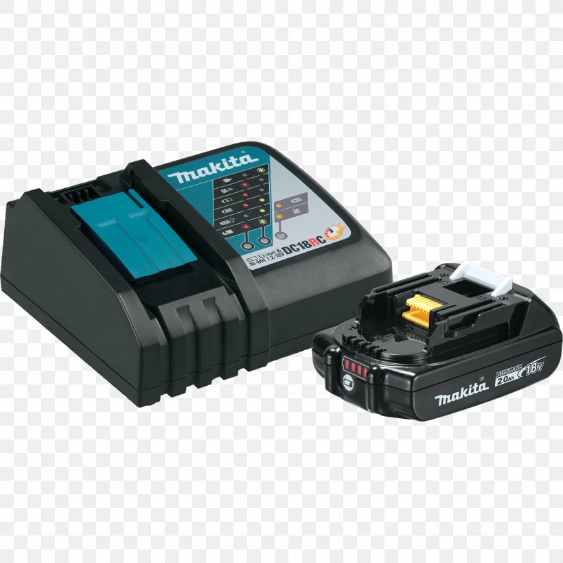 Battery Charger Lithium-ion Battery Cordless Electric Battery Makita, PNG, 1500x1500px, Battery Charger, Ampere Hour, Battery Pack, Brushless Dc Electric Motor, Cordless Download Free