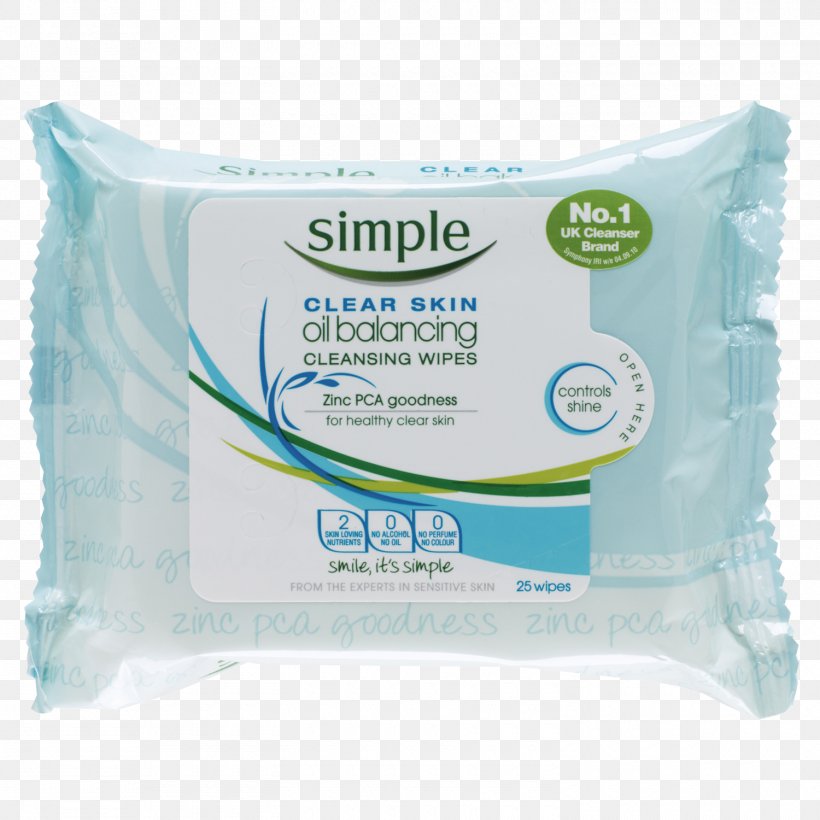 Cleanser Simple Cleansing Facial Wipes Wet Wipe Skin Care Lotion, PNG, 1500x1500px, Cleanser, Cosmetics, Face, Facial, Lotion Download Free