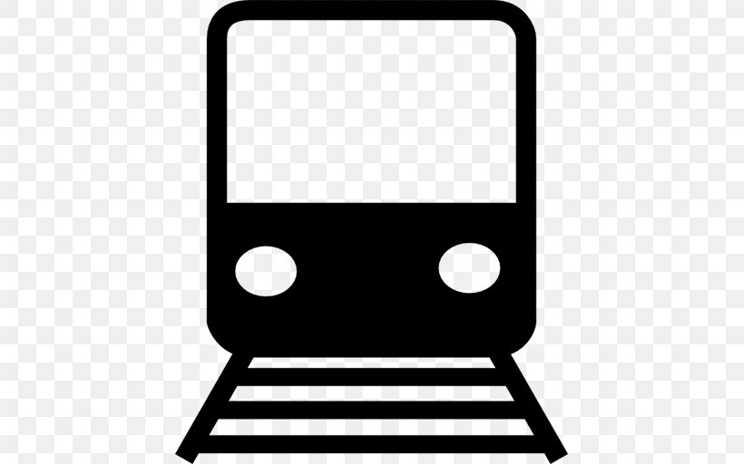 Train Rail Transport Tram Rapid Transit Logo, PNG, 512x512px, Train, Area, Black, Black And White, Flat Design Download Free