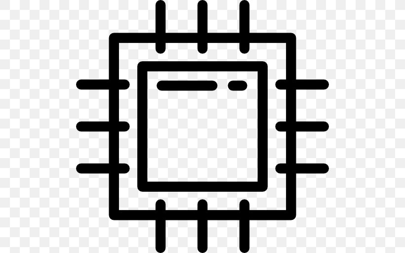 Integrated Circuits & Chips Central Processing Unit, PNG, 512x512px, Integrated Circuits Chips, Area, Black And White, Central Processing Unit, Computer Download Free