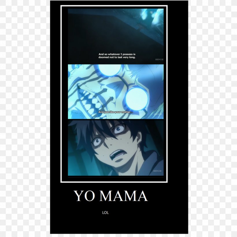 Blue Exorcist Maternal Insult Motivational Poster, PNG, 900x900px, Watercolor, Cartoon, Flower, Frame, Heart Download Free
