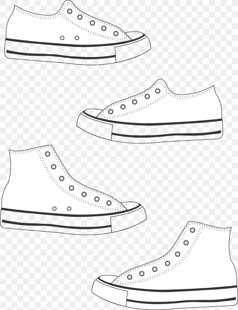 Sneakers Shoe Clip Art Boot Footwear, PNG, 982x1280px, Sneakers, Area, Black And White, Boot, Brand Download Free
