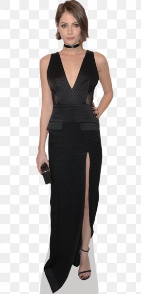 Willa Holland - Little Black Dress Bell Sleeve Formal Wear PNG