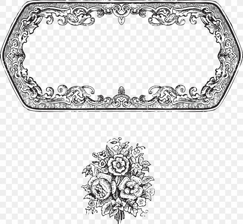 Picture Frame Ornament Clip Art, PNG, 1600x1474px, Picture Frame, Antique, Area, Black And White, Body Jewelry Download Free
