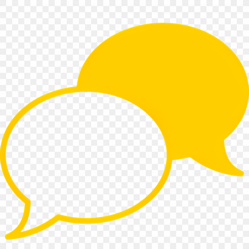 Speech Balloons - Yellow Speech Bubbles Icon PNG