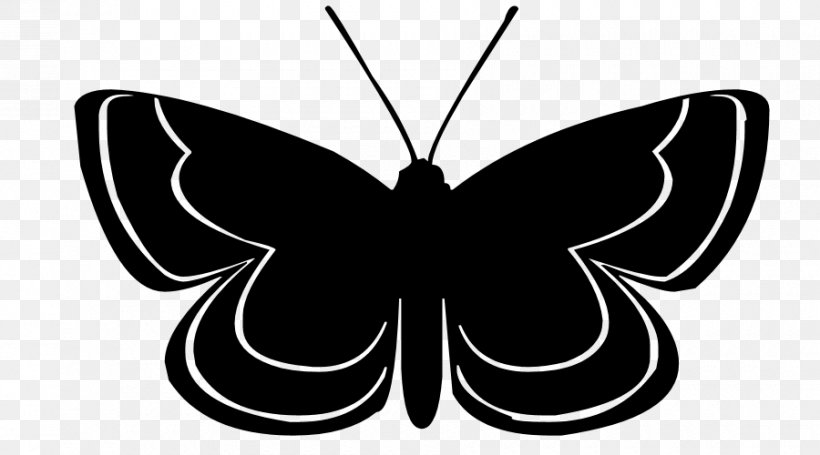 Butterfly Visual Arts Silhouette Clip Art, PNG, 900x500px, Butterfly, Art, Arthropod, Black And White, Brush Footed Butterfly Download Free