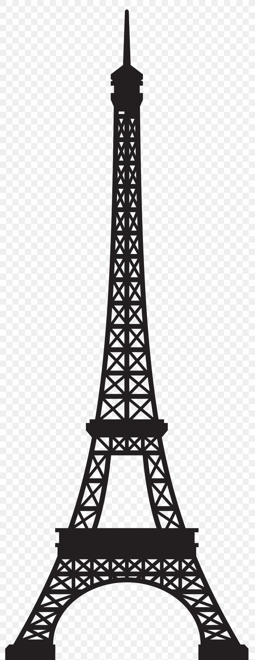 Eiffel Tower Silhouette Clip Art, PNG, 2703x7000px, Eiffel Tower, Art, Black, Black And White, Drawing Download Free