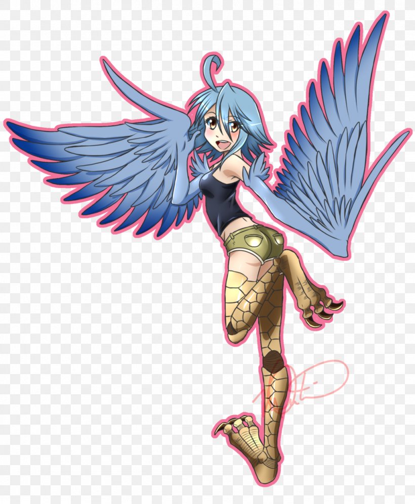 Harpy Monster Musume Drawing Pixel Art, PNG, 1024x1246px, Watercolor, Cartoon, Flower, Frame, Heart Download Free