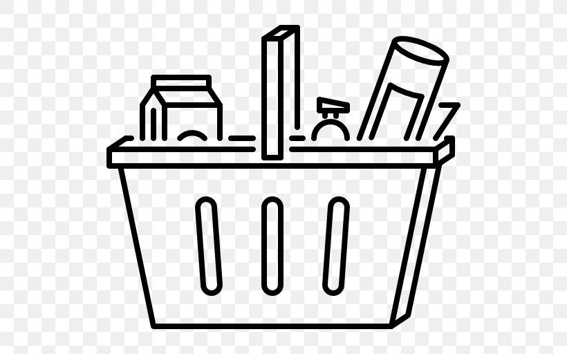 Shopping Cart Grocery Store Clip Art, PNG, 512x512px, Shopping Cart, Area, Bag, Black And White, Ecommerce Download Free