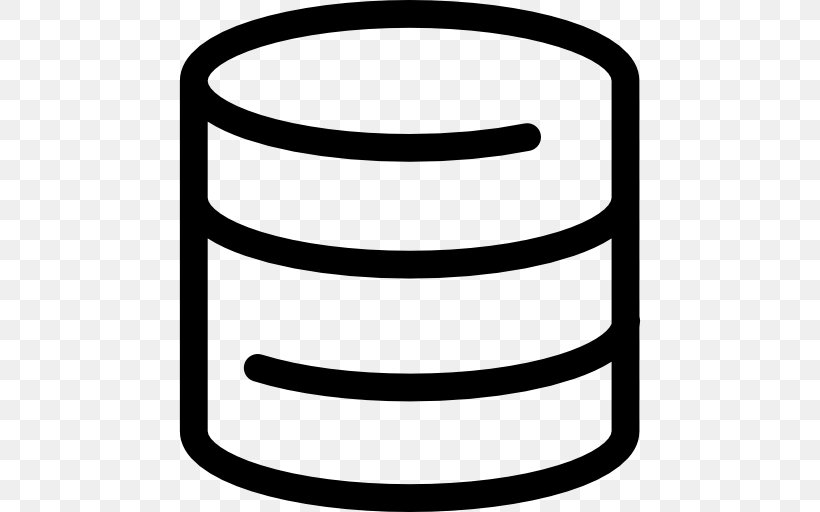 Database Data Storage Computer Servers, PNG, 512x512px, Database, Black And White, Computer Data Storage, Computer Servers, Data Download Free