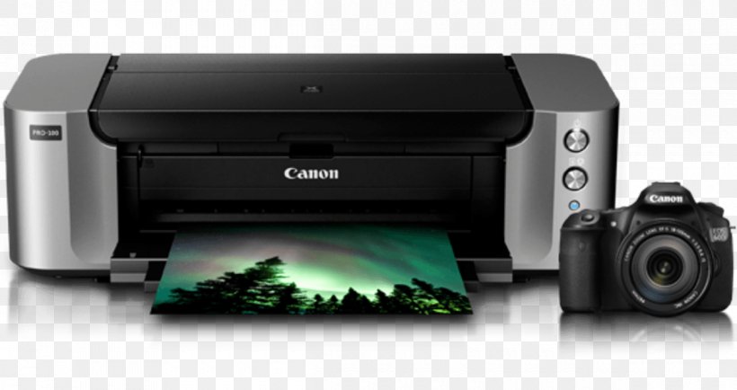 Inkjet Printing Printer Canon PIXMA PRO-100 Camera, PNG, 1200x636px, Inkjet Printing, Airprint, Camera, Canon, Device Driver Download Free