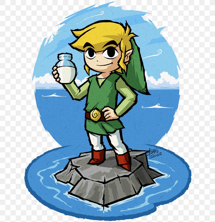 The Legend Of Zelda: The Wind Waker Link The Legend Of Zelda: Phantom Hourglass The Legend Of Zelda: Spirit Tracks The Legend Of Zelda: Majora's Mask, PNG, 650x845px, Watercolor, Cartoon, Flower, Frame, Heart Download Free