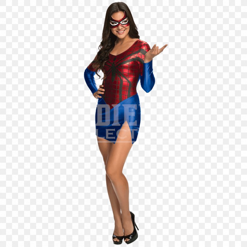 Spider-Man Spider-Girl Female Costume Superhero, PNG, 850x850px, Spiderman, Bustier, Clothing, Cobalt Blue, Costume Download Free