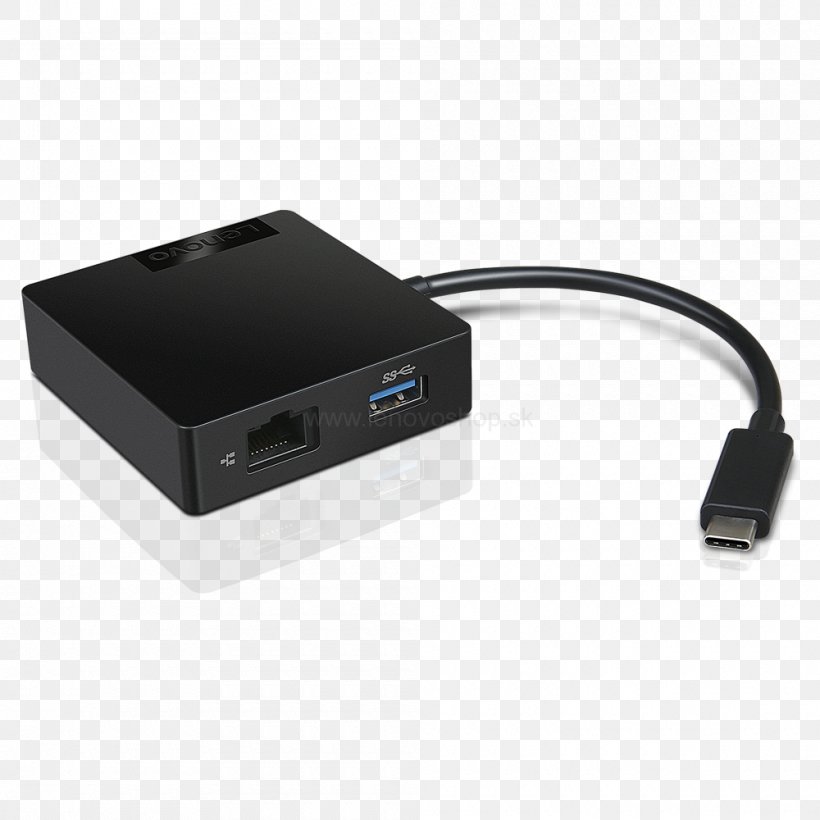 Laptop USB-C Lenovo ThinkPad, PNG, 1000x1000px, Laptop, Ac Adapter, Adapter, Cable, Computer Download Free