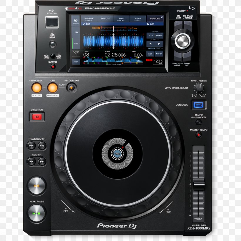 Pioneer DJ DJM Pioneer XDJ-1000 Audio CDJ, PNG, 1000x1000px, Pioneer Dj, Audio, Audio Mixers, Cdj, Digital Media Download Free
