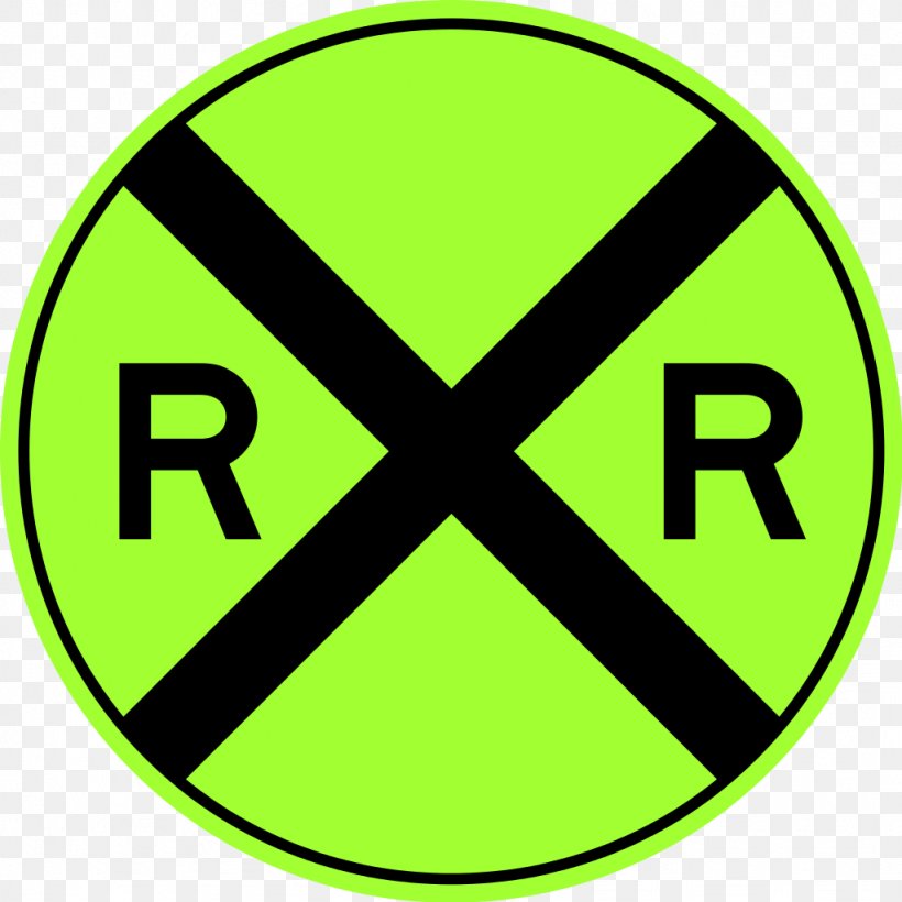 Rail Transport Train Level Crossing Track Crossbuck, PNG, 1024x1024px, Rail Transport, Area, Brand, Crossbuck, Green Download Free