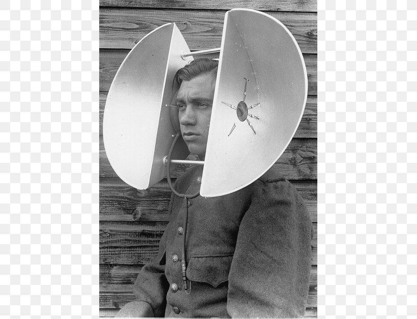 Second World War Hearing Loss Anti-aircraft Warfare Acoustic Mirror, PNG, 530x627px, Second World War, Acoustics, Antiaircraft Warfare, Black And White, Ear Download Free