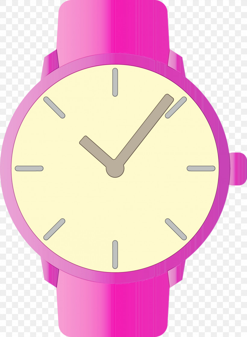 Analog Watch Watch Pink White Violet, PNG, 2204x3000px, Watercolor, Analog Watch, Hardware Accessory, Magenta, Material Property Download Free