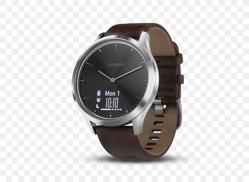 Garmin Vívomove HR Garmin Ltd. Smartwatch GPS Watch Silver, PNG, 600x600px, Garmin Ltd, Brand, Brown, Fitbit, Garmin Forerunner Download Free