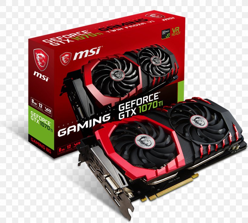 Graphics Cards & Video Adapters NVIDIA GeForce GTX 1070 Ti MSI GeForce GTX 1070 Ti Titanium 8G Graphics Card, PNG, 900x810px, Graphics Cards Video Adapters, Computer Component, Computer Cooling, Electronic Device, Electronics Accessory Download Free