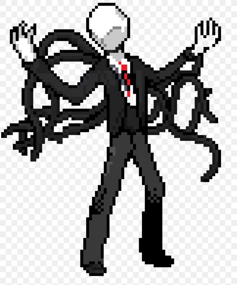 Slender: The Eight Pages Minecraft Slenderman Pixel Art Drawing, PNG, 812x985px, Slender The Eight Pages, Art, Arts, Black, Black And White Download Free