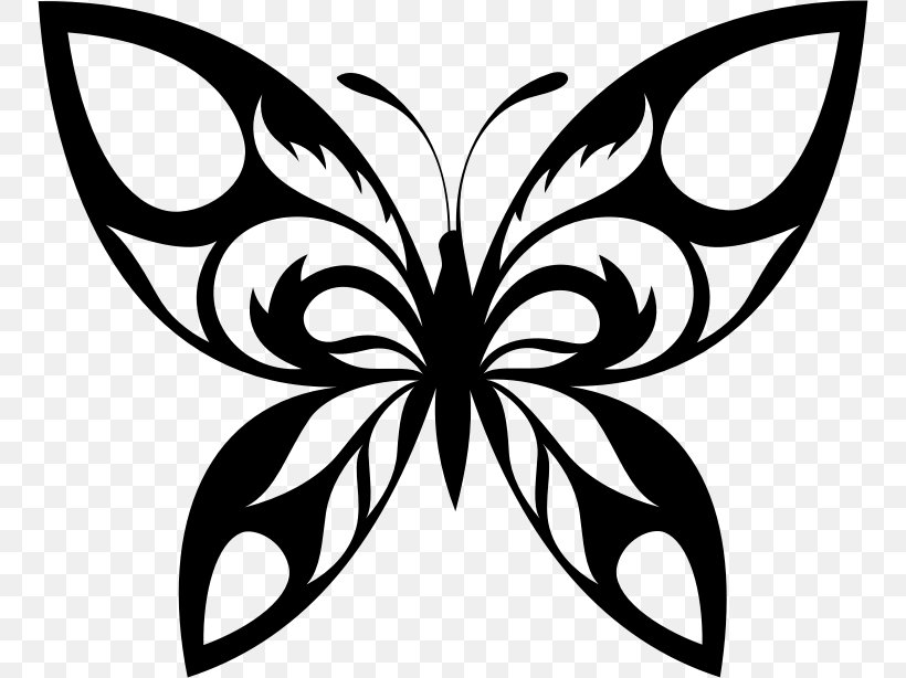 Butterfly Silhouette Clip Art, PNG, 752x614px, Butterfly, Art, Arthropod, Artwork, Black And White Download Free