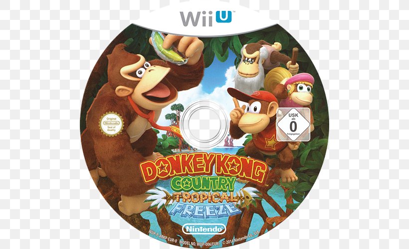 Donkey Kong Country: Tropical Freeze Wii U Nintendo STXE6FIN GR EUR, PNG, 500x500px, Donkey Kong Country Tropical Freeze, Donkey Kong, Donkey Kong Country, Dvd, Nintendo Download Free