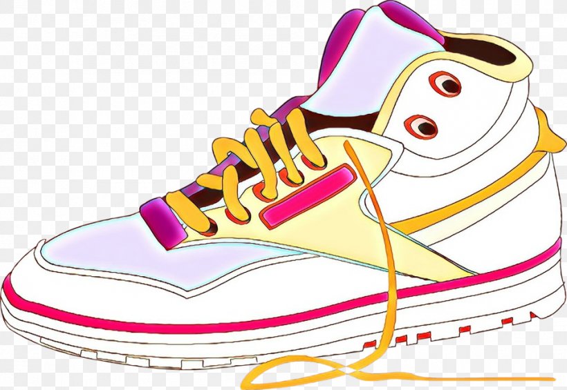 Footwear Shoe White Clip Art Cartoon, PNG, 958x661px, Cartoon, Athletic Shoe, Footwear, Pink, Shoe Download Free