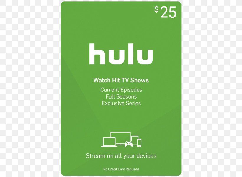 Gift Card Hulu Streaming Media Television, PNG, 510x600px, Gift Card, Brand, Credit Card, Dollar General, Gap Inc Download Free