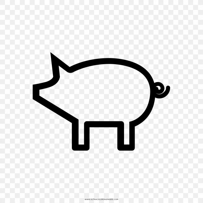 Domestic Pig Drawing Coloring Book Pig House 猪窝-板桥宠物美容 Tocino, PNG, 1000x1000px, Domestic Pig, Animal, Area, Ausmalbild, Banqiao District Download Free