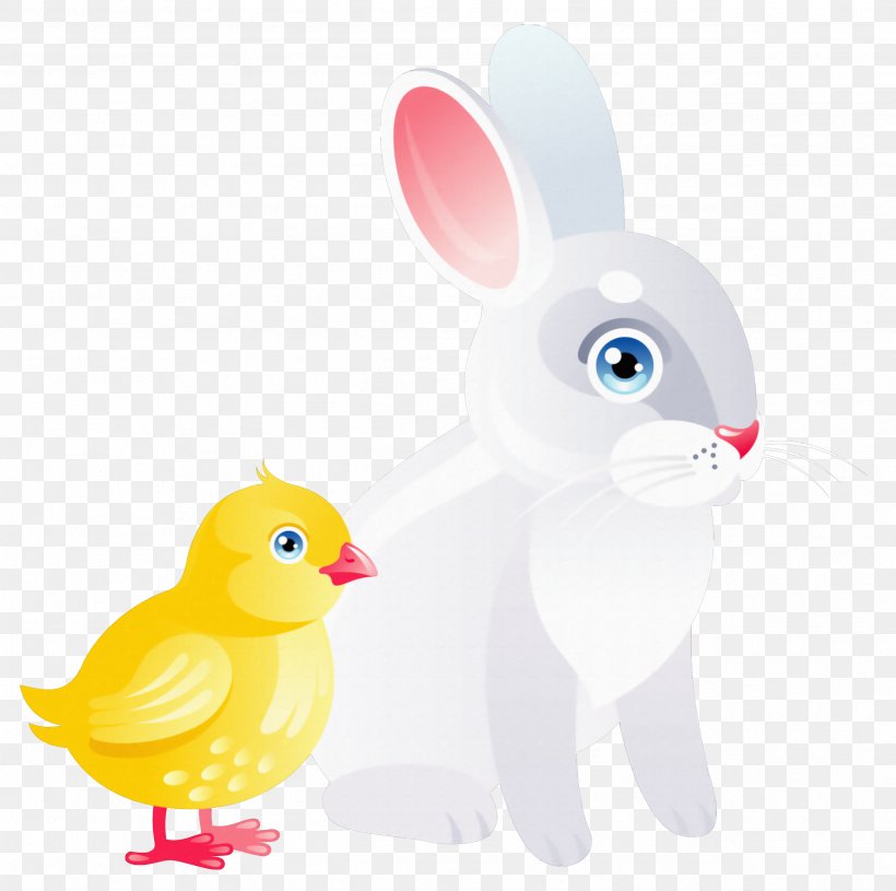 Domestic Rabbit Easter Bunny Duck, PNG, 2538x2524px, Easter Bunny, Beak, Bird, Chicken, Domestic Rabbit Download Free