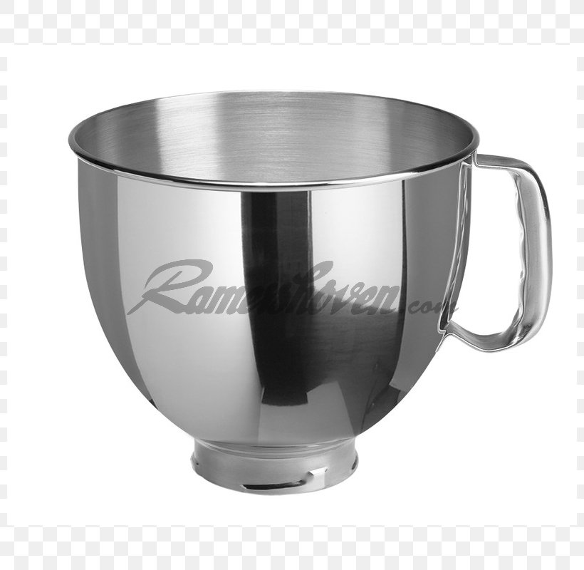 KitchenAid Artisan Design KSM155GB Mixer Bowl KitchenAid Platinum Collection KSM175, PNG, 800x800px, Kitchenaid, Blender, Bowl, Coffee Cup, Cup Download Free