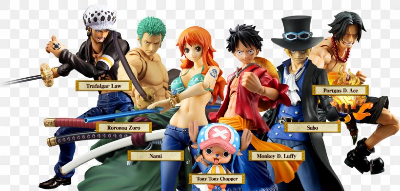 Monkey D. Luffy Roronoa Zoro Trafalgar D. Water Law Action & Toy Figures Nami, PNG, 1392x668px, Watercolor, Cartoon, Flower, Frame, Heart Download Free